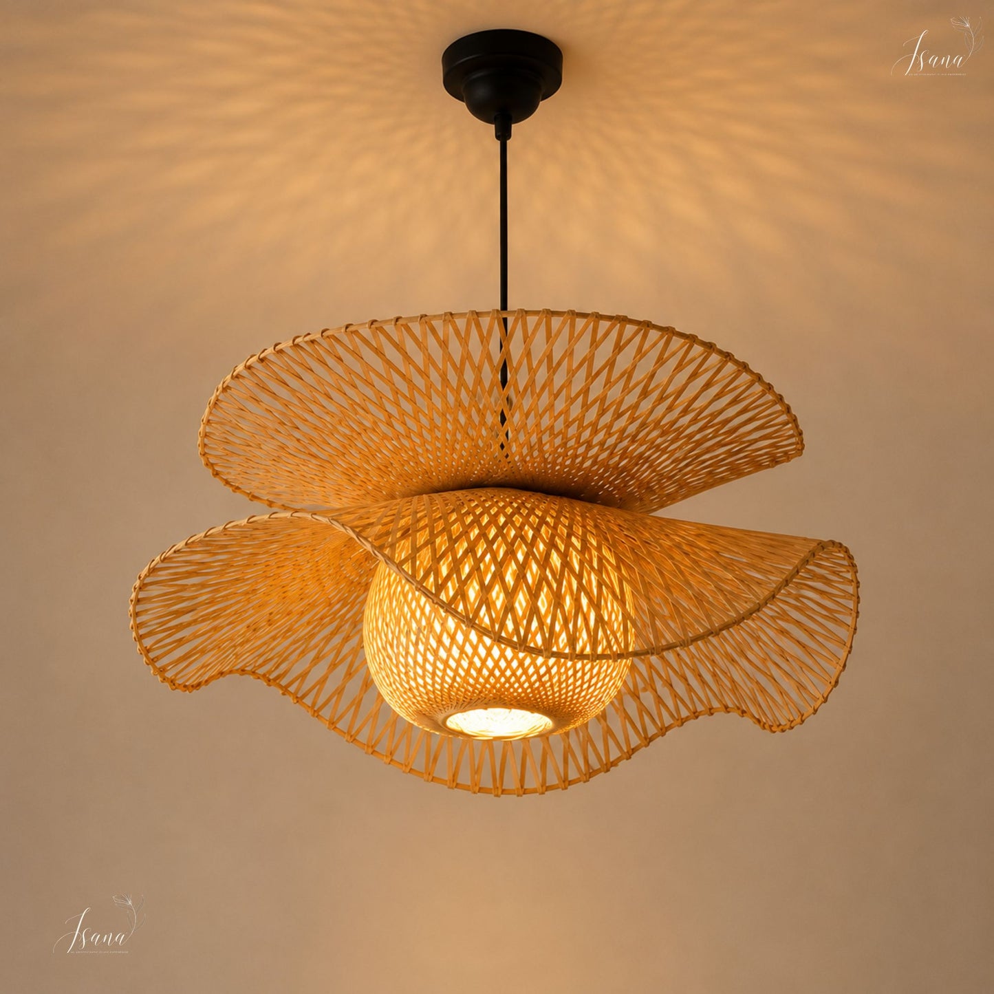 ISANA®️ Petal Weave Bamboo Lampshade ✨
