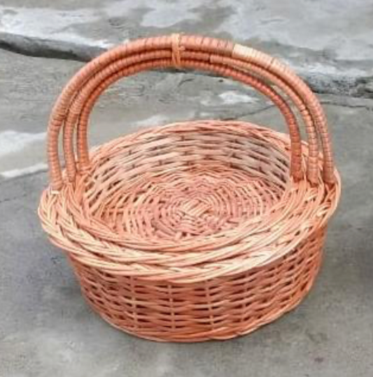 Bloom Round Willow Basket Set – With Handles (Set of 3)