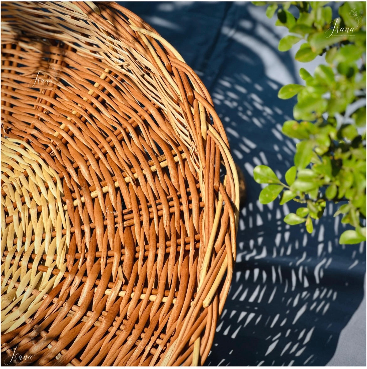 Bloom Willow Wicker Round Basket