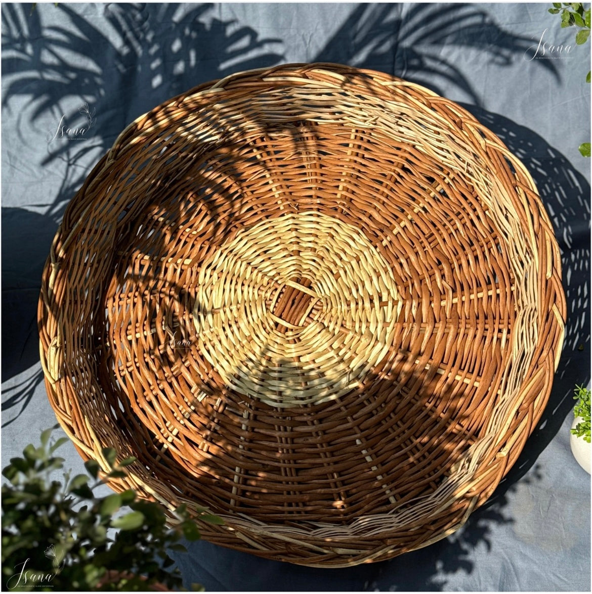 Bloom Willow Wicker Round Basket