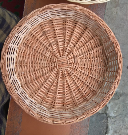 Bloom Willow Wicker Round Basket