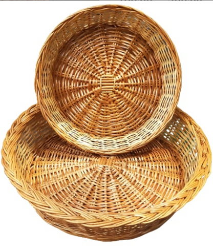 Bloom Willow Wicker Round Basket