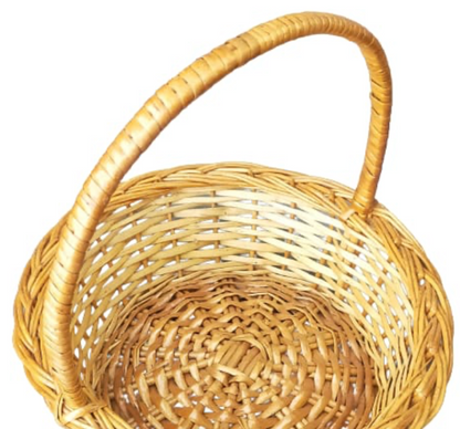 Loop Willow Basket – Round with Handle