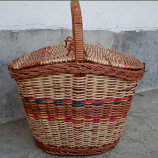 Vista Willow Picnic Basket – With Handle