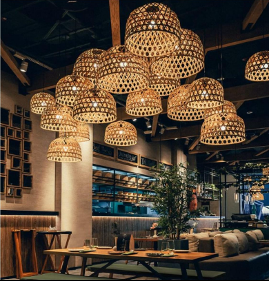 Isana “NoorDome” Handwoven Bamboo Lampshade – Eco-Friendly Bohemian Home Decor